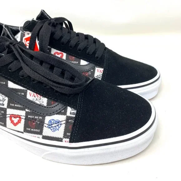 VANS Old Skool Love Shoes Men Letters Black Canvas Skate Casual Size VN0A5JMIB0A - Picture 3 of 8